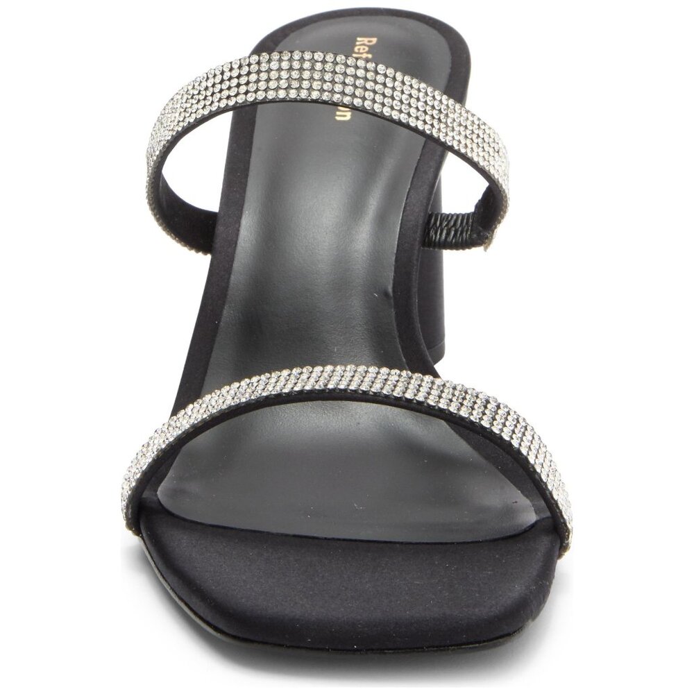 🆕 REFORMATION Maison Rhinestone Heeled Sandals Shoes Black 8.5 - Picture 6 of 13